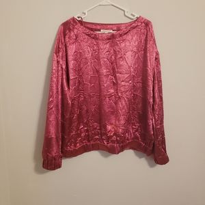 Prologue Metallic Pink Textured Top